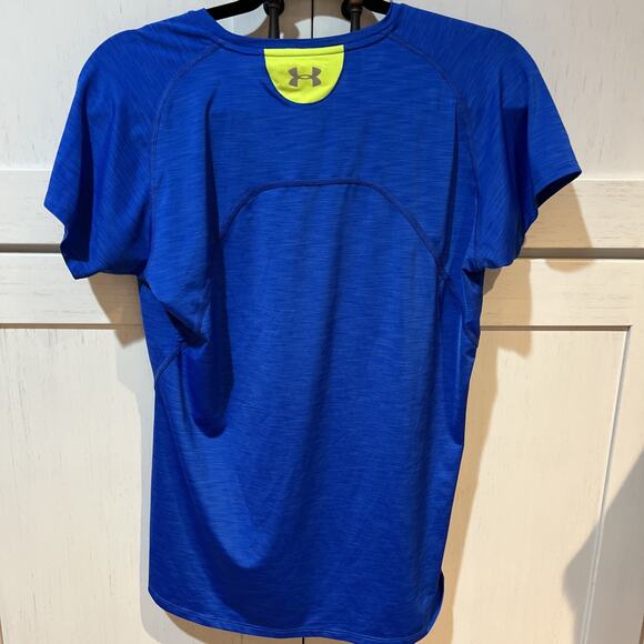 UnderArmor Headgear Blue SemiFitted Polyester Spandex Short Sleeve Size Medium - Picture 4 of 10